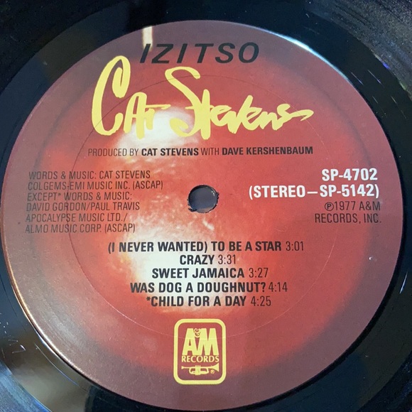 Cat Stevens Vintage IZITSO Vinyl 1975 - Picture 6 of 7